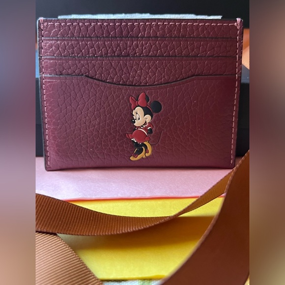 π DISNEY X COACH MINNIE MOUSE CREDIT CARD HOLDER π NWT π - Picture 15 of 16